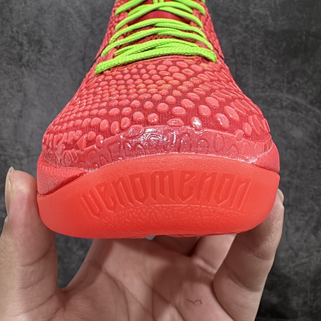 图片[6]-【灭世纯原海外版】 NK Zoom KOBE 6 Protro 红黑反转青蜂侠 FV4921-600 纯原海外版气垫品质吊打各路纯原 气压➕耐久双重保障 前掌ZOOM TURBO➕后掌马蹄Zoom 后掌澎湃脚感无出其右 全套冲刀改版 鞋型还原度95% 宽脚选手必入货品 鞋头2.5mm上翘空间 不挤脚 完美释放脚趾活动空间 正码正拍 脚型适配性 市场最强没有之一 鞋面工艺全新升级 100%对标正品 原厂聚氨酯蛇鳞 珠光密度同步正品 Swoosh喷漆工艺 还原度接近100% 全新后跟TPU模具 正确S型弧度 区分市场纯原（市场纯原采用公版模具 后跟TPU几乎无弧度）国产天花板橡胶配方 抓地力爆炸 海外口碑炸裂 鞋舌LOGO正确内嵌压印 原厂碳板 正确原盒 厚积薄发 王者归来 拒绝杀猪 拒绝套路 灭世纯原海外版科比系列 致力打造实战第一标杆 尺码：39-47.5 全新模具 正码正拍-选品中心