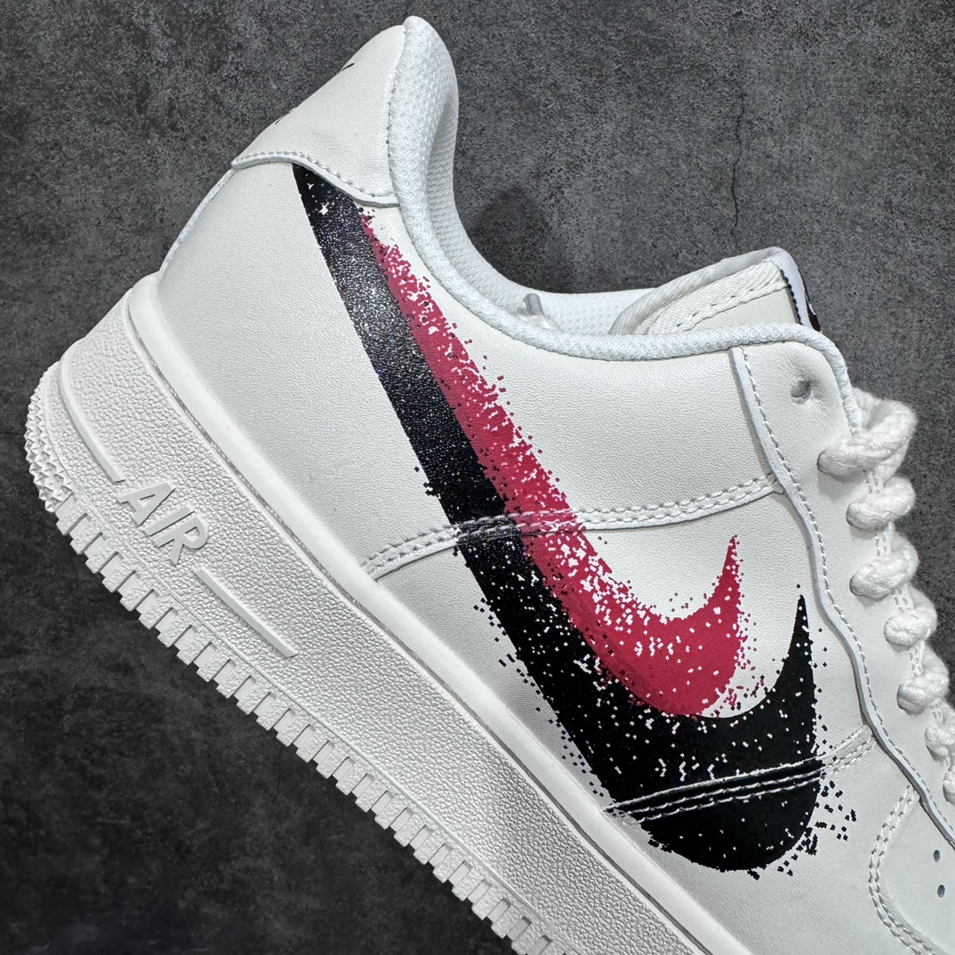 Nike Air Force 1 Low 07 Black and Red Graffiti Double Swoosh FD0660-300