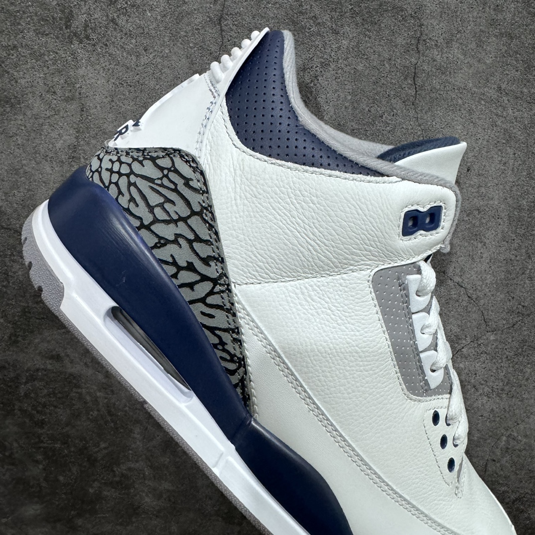 Original Air Jordan 3 Retro AJ3 Gray Blue Midnight Blue CT8532-140