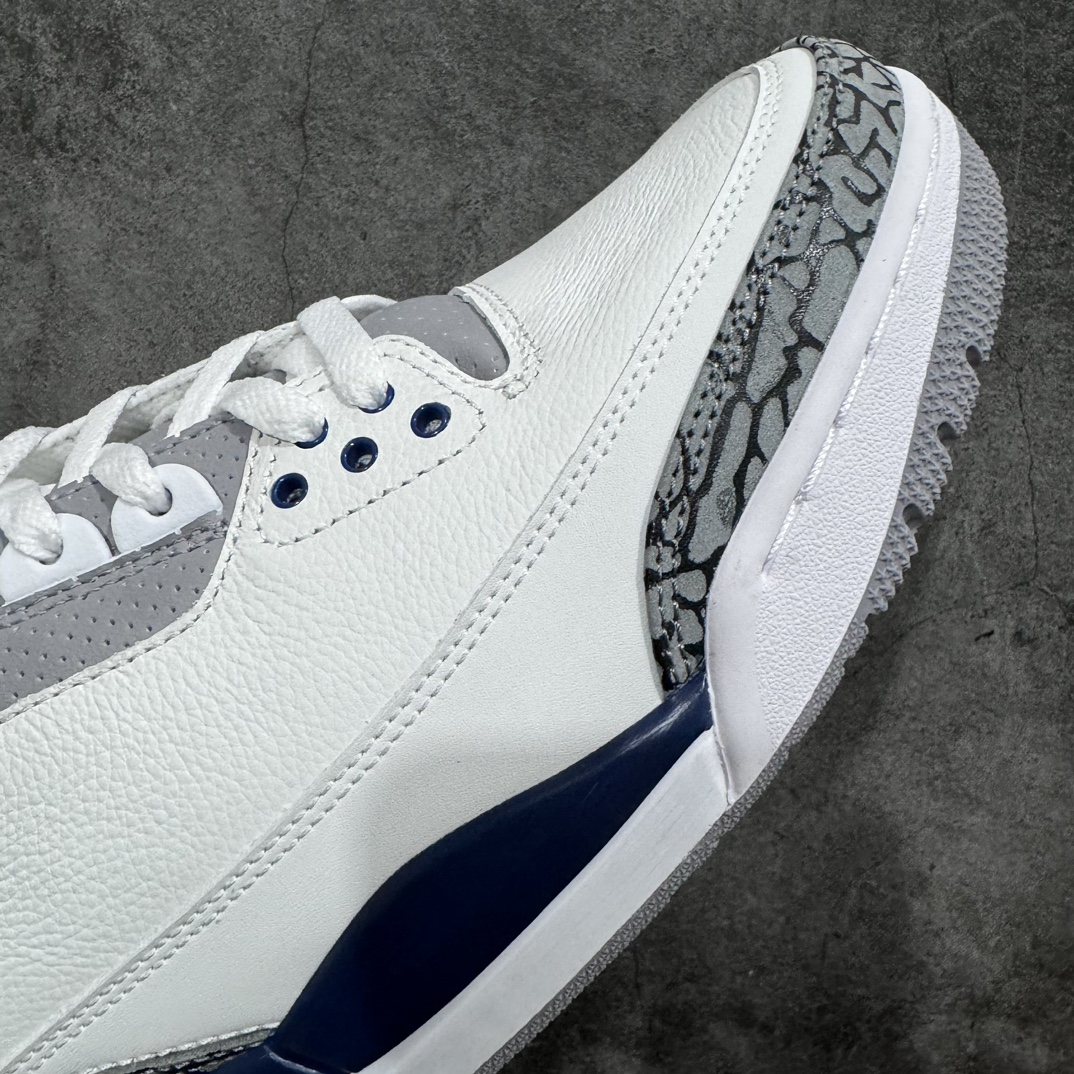 Original Air Jordan 3 Retro AJ3 Gray Blue Midnight Blue CT8532-140