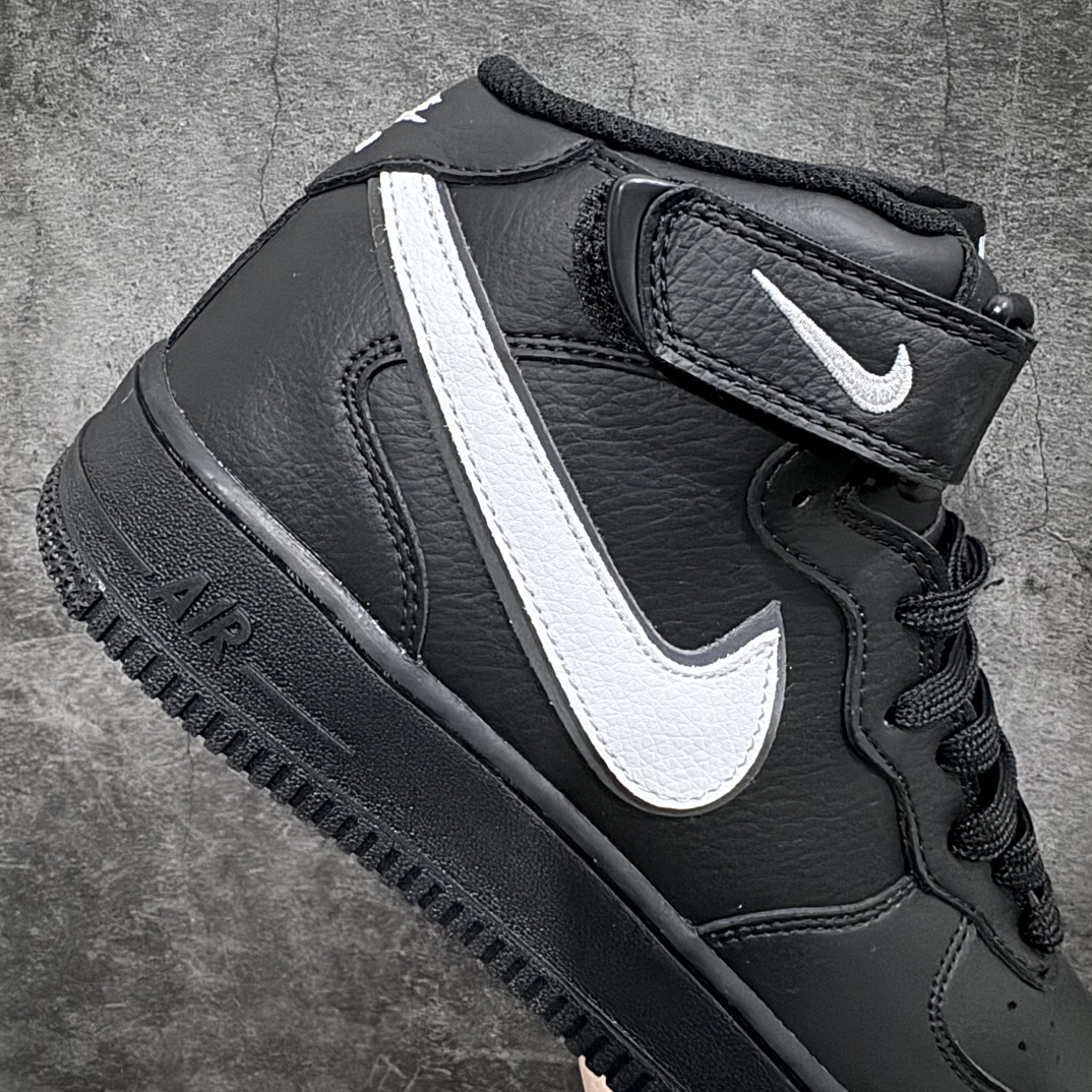 Nike Air Force 1'07 Mid all black and white hook Air Force One mid-top classic casual sneakers HK5622-955