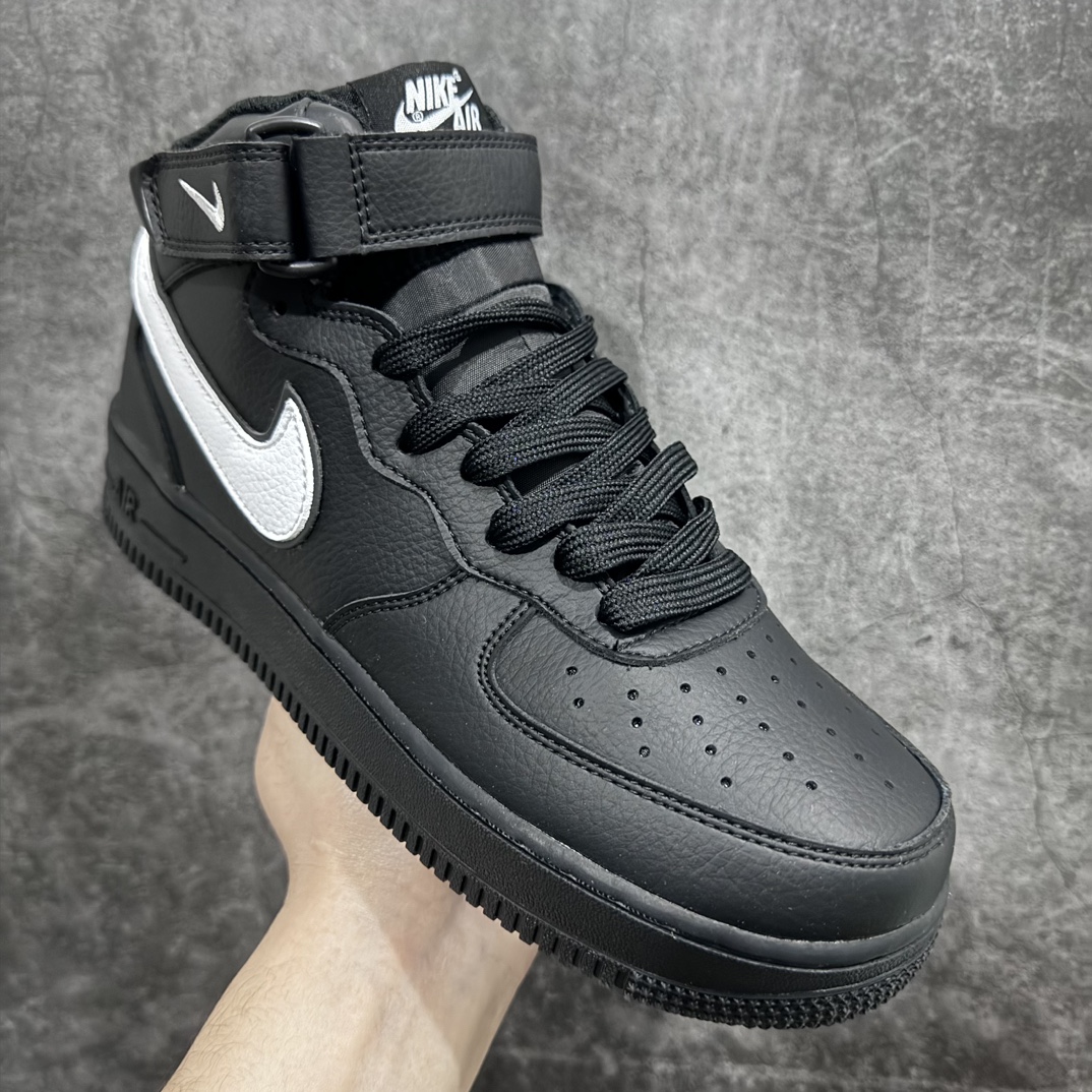 Nike Air Force 1'07 Mid all black and white hook Air Force One mid-top classic casual sneakers HK5622-955