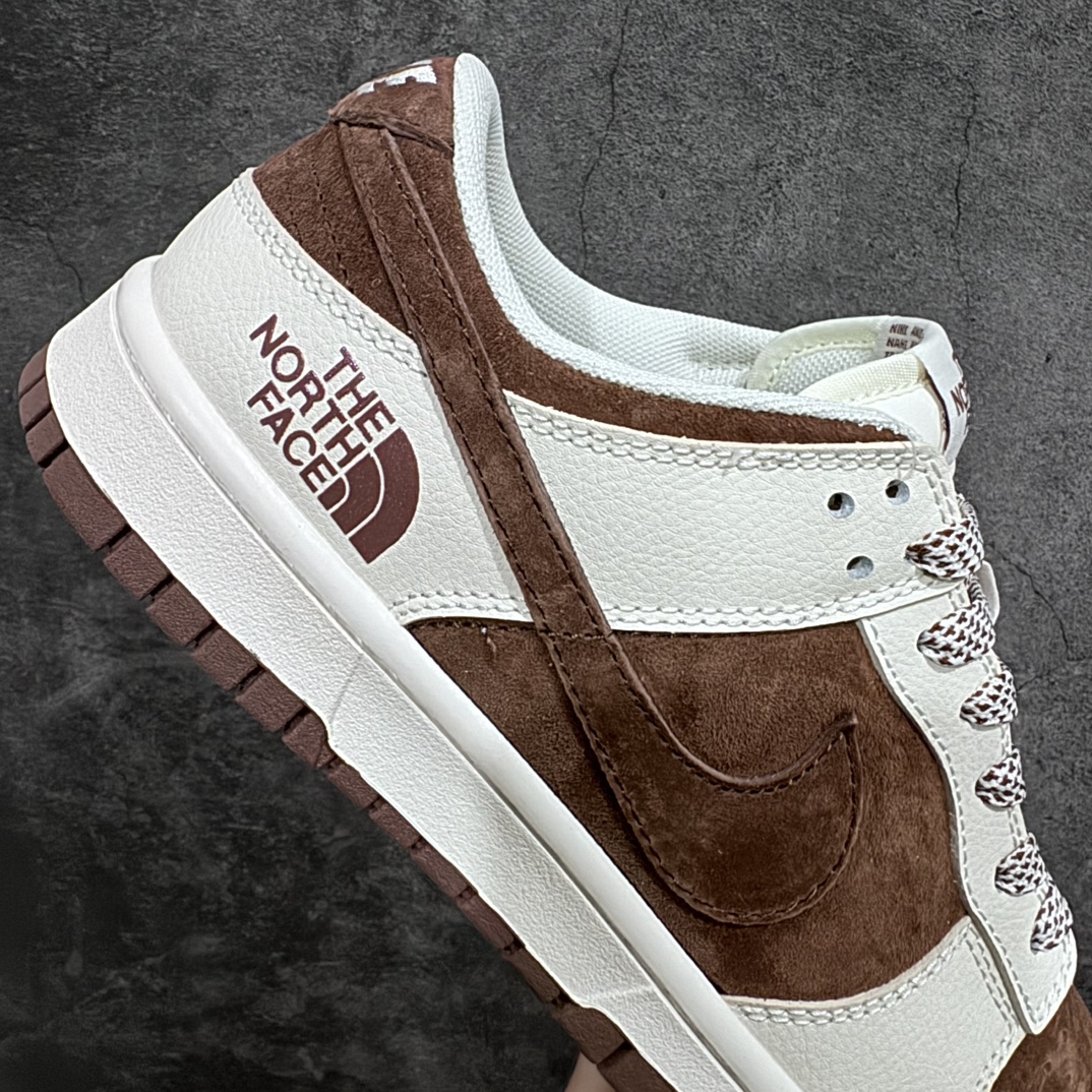 Customized Nk SB Dunk Low The North Face Joint-Beige Brown Suede Anniversary High-end Customized Low-top Casual Shoes XD6188-022