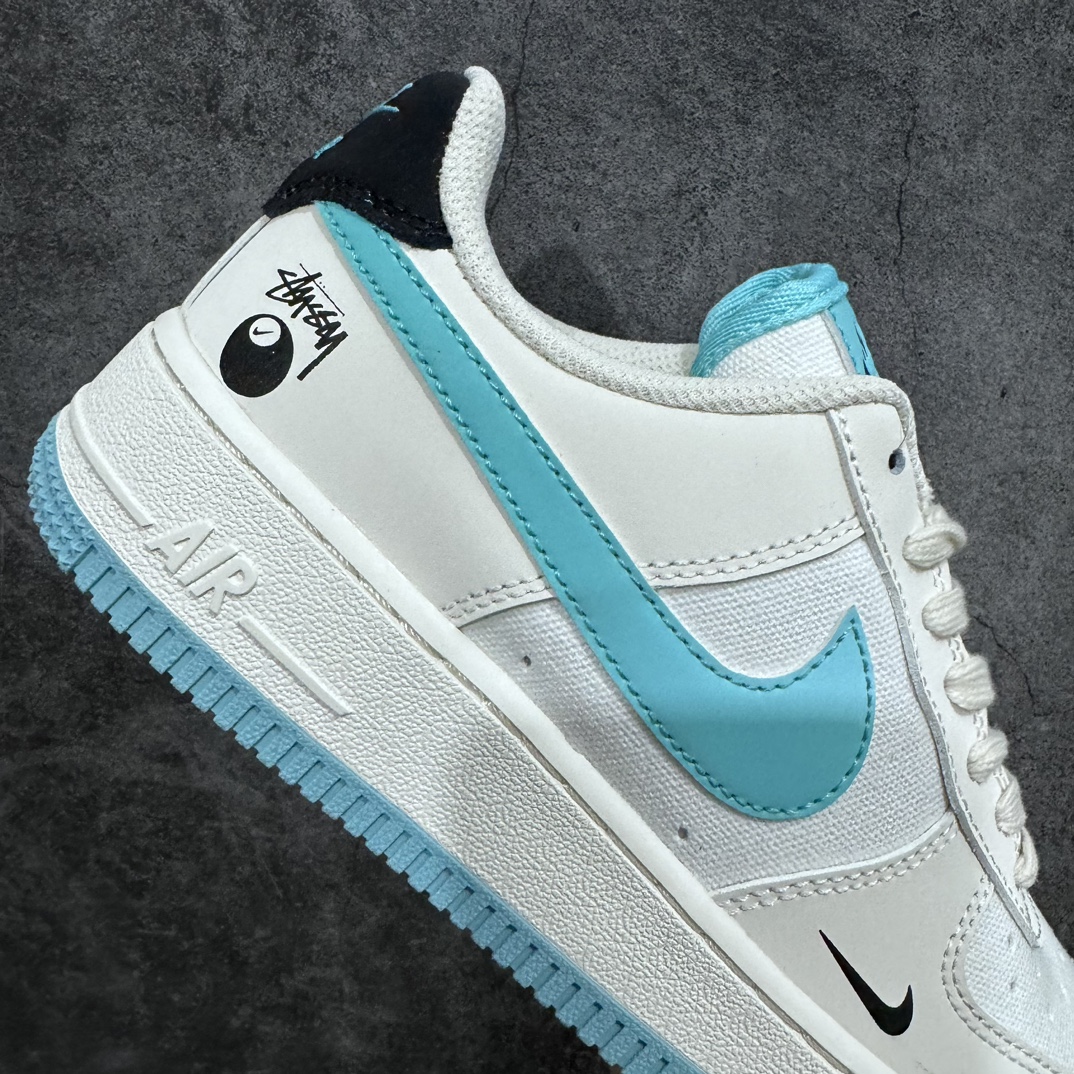 Nike Air Force 1 '07 Low ”Stussy Black Eight Joint--Lake Blue” Air Force One HX123-005 is available for sale overseas in limited quantities