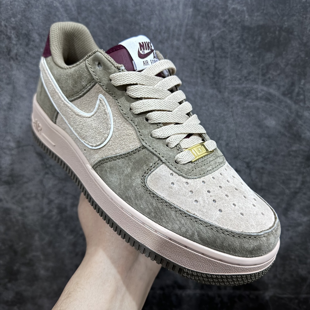 Nk Air Force 1 Low gray brown suede Air Force One low-top casual sneakers AV0383-229