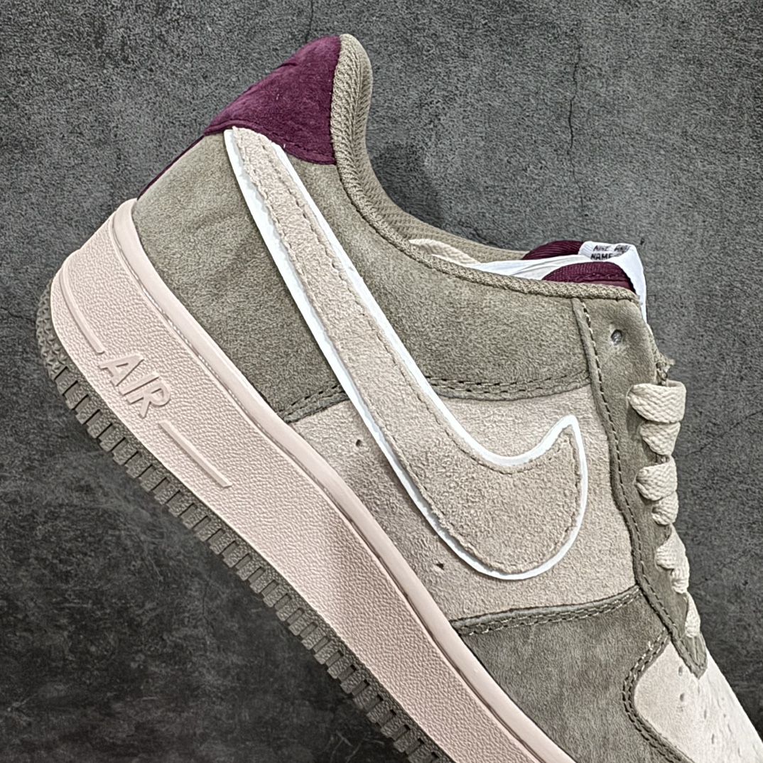 Nk Air Force 1 Low gray brown suede Air Force One low-top casual sneakers AV0383-229