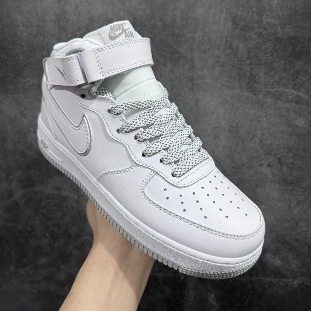 Nk Air Force 1'07 Mid Beige Silver Starry Air Force One Mid-cut Casual Sneakers WP5623-836