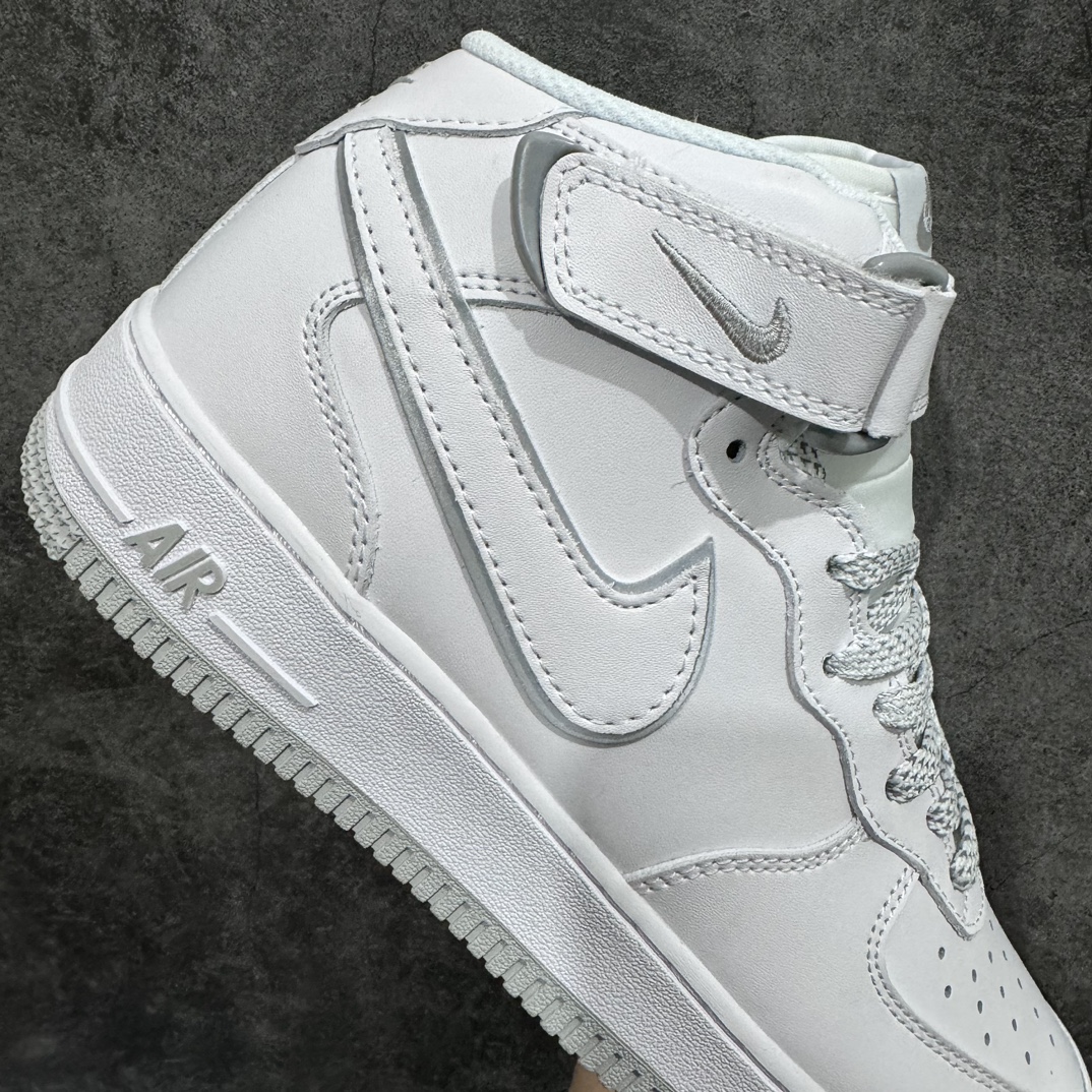 Nk Air Force 1'07 Mid Beige Silver Starry Air Force One Mid-cut Casual Sneakers WP5623-836