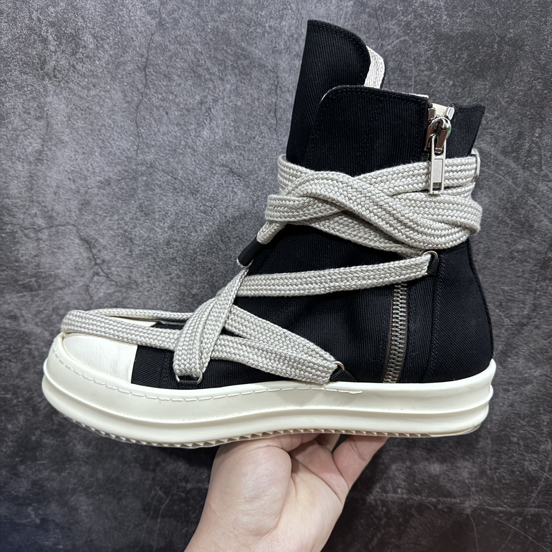 Dongguan G version RO Owens Rickowens DRKSHDW classic watermelon head high top style ”RO six-pointed star cross straps”