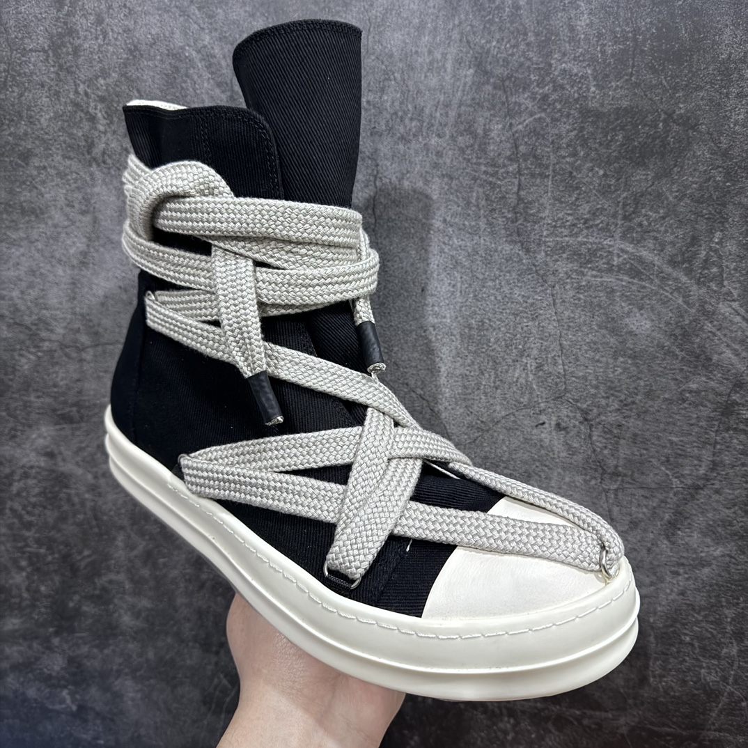 Dongguan G version RO Owens Rickowens DRKSHDW classic watermelon head high top style ”RO six-pointed star cross straps”