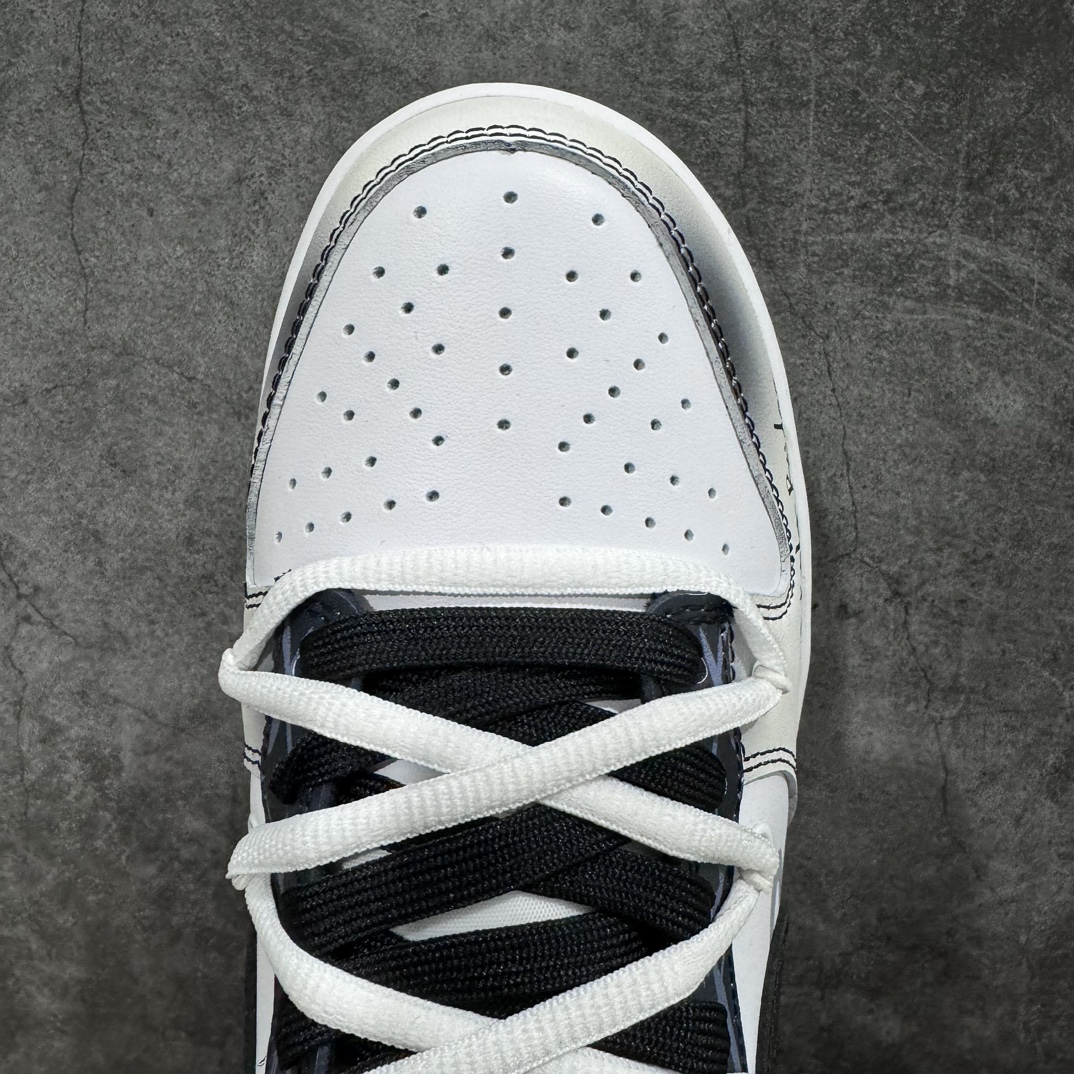 DIY Customized Nk Dunk Low Retro DIY ”Black” Deconstruction Style Dark Messenger Sneakers DD1391-100