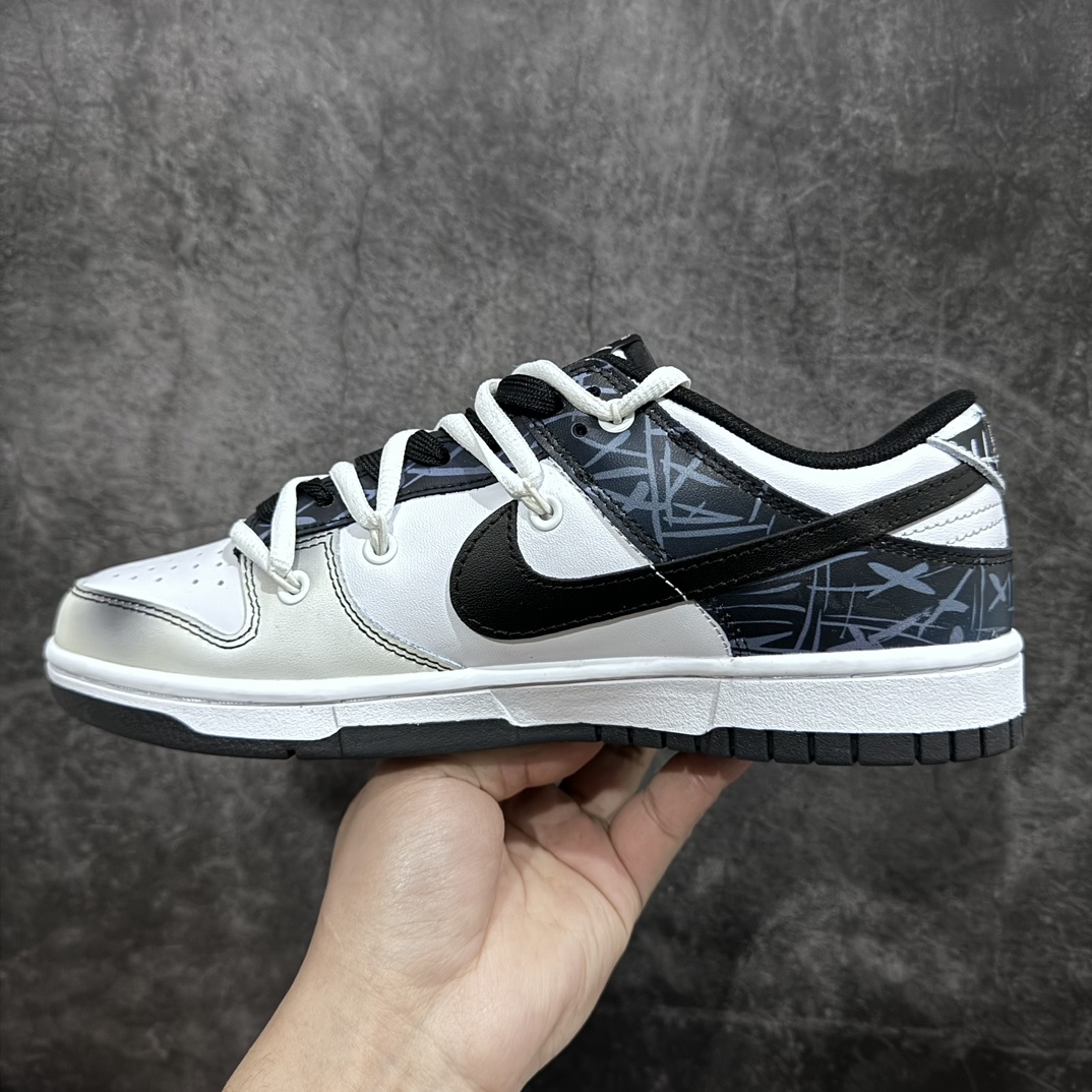 DIY Customized Nk Dunk Low Retro DIY ”Black” Deconstruction Style Dark Messenger Sneakers DD1391-100