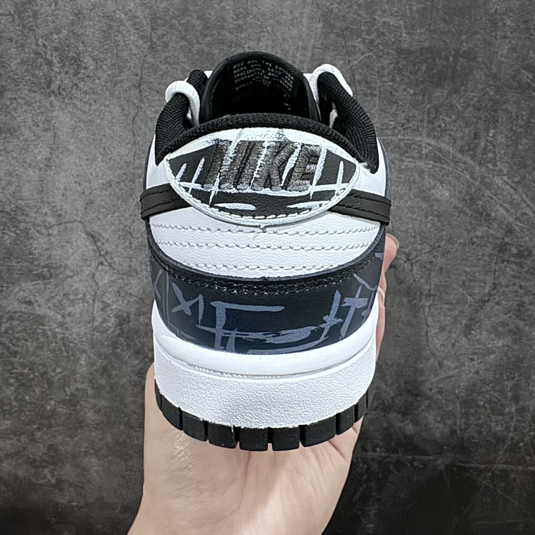 DIY Customized Nk Dunk Low Retro DIY ”Black” Deconstruction Style Dark Messenger Sneakers DD1391-100