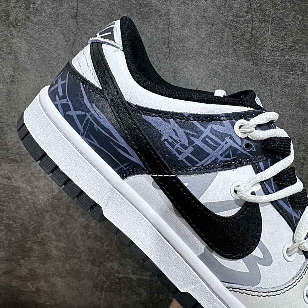 DIY Customized Nk Dunk Low Retro DIY ”Black” Deconstruction Style Dark Messenger Sneakers DD1391-100