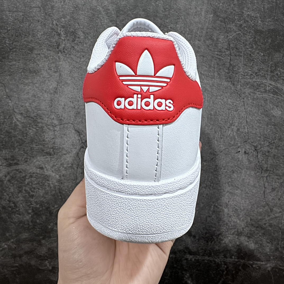 200 【平台充正版】Adidas Superstar XLG 阿迪白红贝壳头厚底款低帮休闲板鞋 IF8067