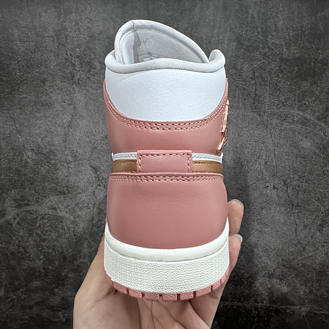 DT version Air Jordan AJ1 Mid mid-top pink rose gold FB9892-670