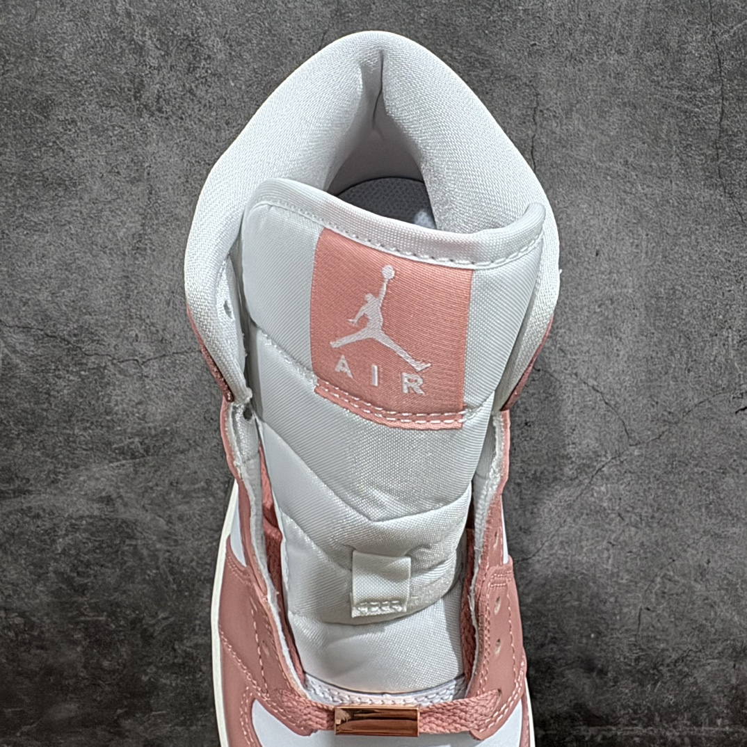 DT version Air Jordan AJ1 Mid mid-top pink rose gold FB9892-670