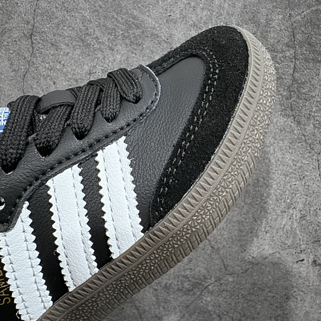 图片[6]-【纯原F版】童鞋版本上线 阿迪达斯/三叶草Adidas Originals Samba OG Kids 桑巴舞系列中大童德训足球风百搭低帮休闲运动板鞋“皮革黑白金焦糖底”B75807 潮爹潮妈追寻的单品🎁 原楦原纸版数据开发 采用环保荔枝纹纤维革组合翻毛皮鞋面材质 内嵌海玻璃环保去臭鞋垫#外置耐磨橡胶大底 带你回味最原始的永远经典， 尺码：26（15cm）27（16cm）28（17cm）29（18cm）30（18.5cm） 31（19cm）32（20cm）33（20.5cm） 34（21.5cm)-选品中心