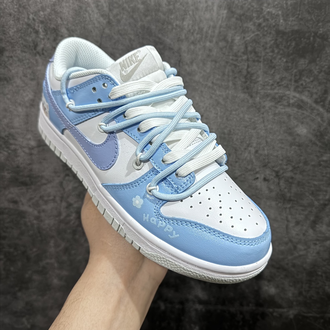 DIY custom version Nk Dunk Low Retro Happy Lamb White Blue Cute Girl Deconstruction Double Shoelaces Sneakers DH9765-102