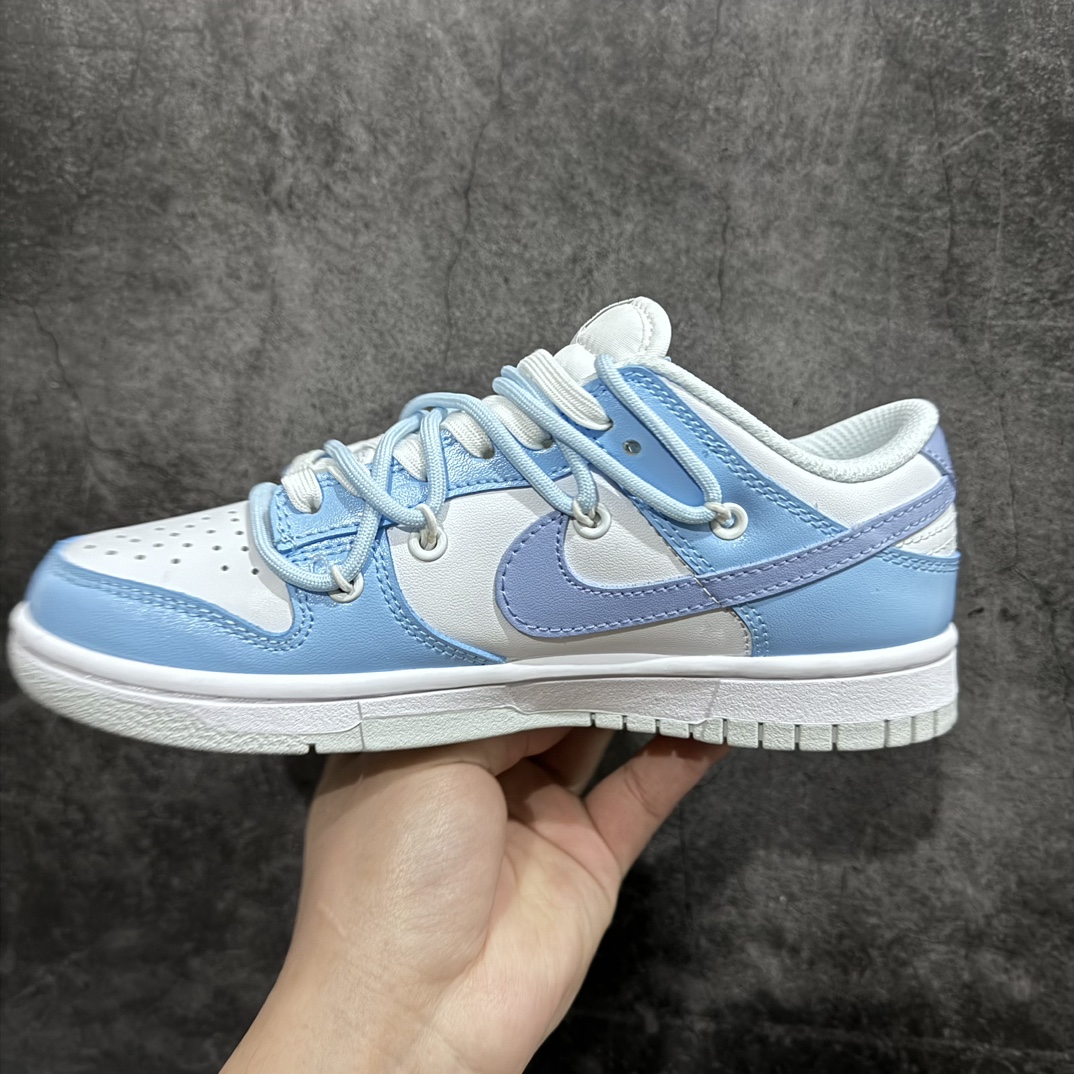 DIY custom version Nk Dunk Low Retro Happy Lamb White Blue Cute Girl Deconstruction Double Shoelaces Sneakers DH9765-102