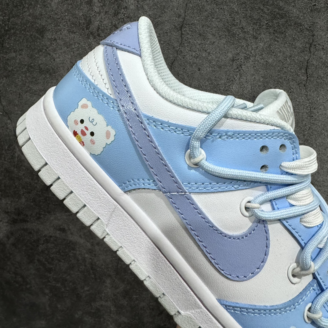 DIY custom version Nk Dunk Low Retro Happy Lamb White Blue Cute Girl Deconstruction Double Shoelaces Sneakers DH9765-102