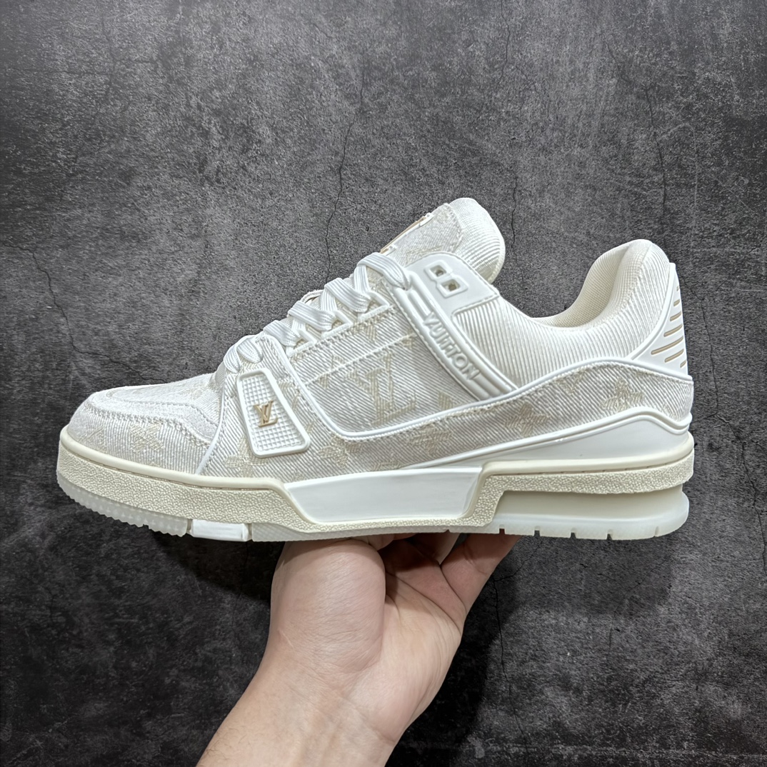 600 【私人订单出货】 市场最强版 正式开售 LV Trainer 2023版白牛仔