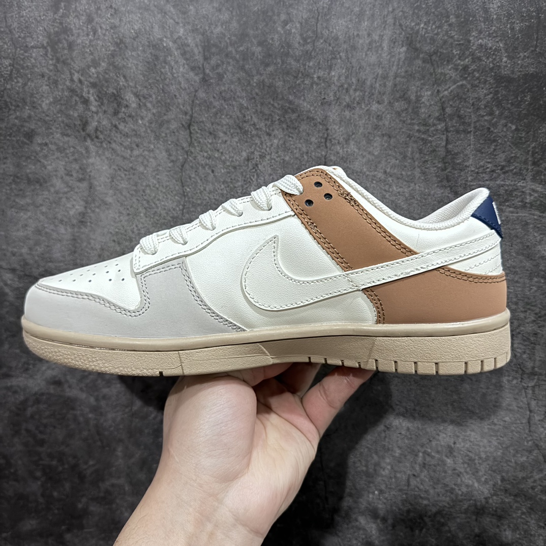 Customized Nike SB Dunk Low x Stussy White Gray Brown JH8037-917