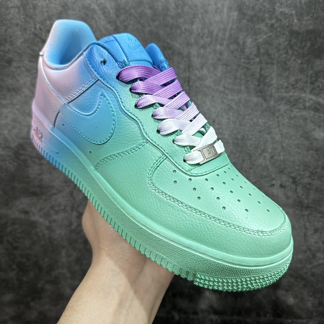 Nike Air Force 1'07 Low GS”Green/Pink/Ice Blue” Air Force One Sneakers ”Leather Ice Cream Green Blue and Pink Spray Color” ZQ2023-929