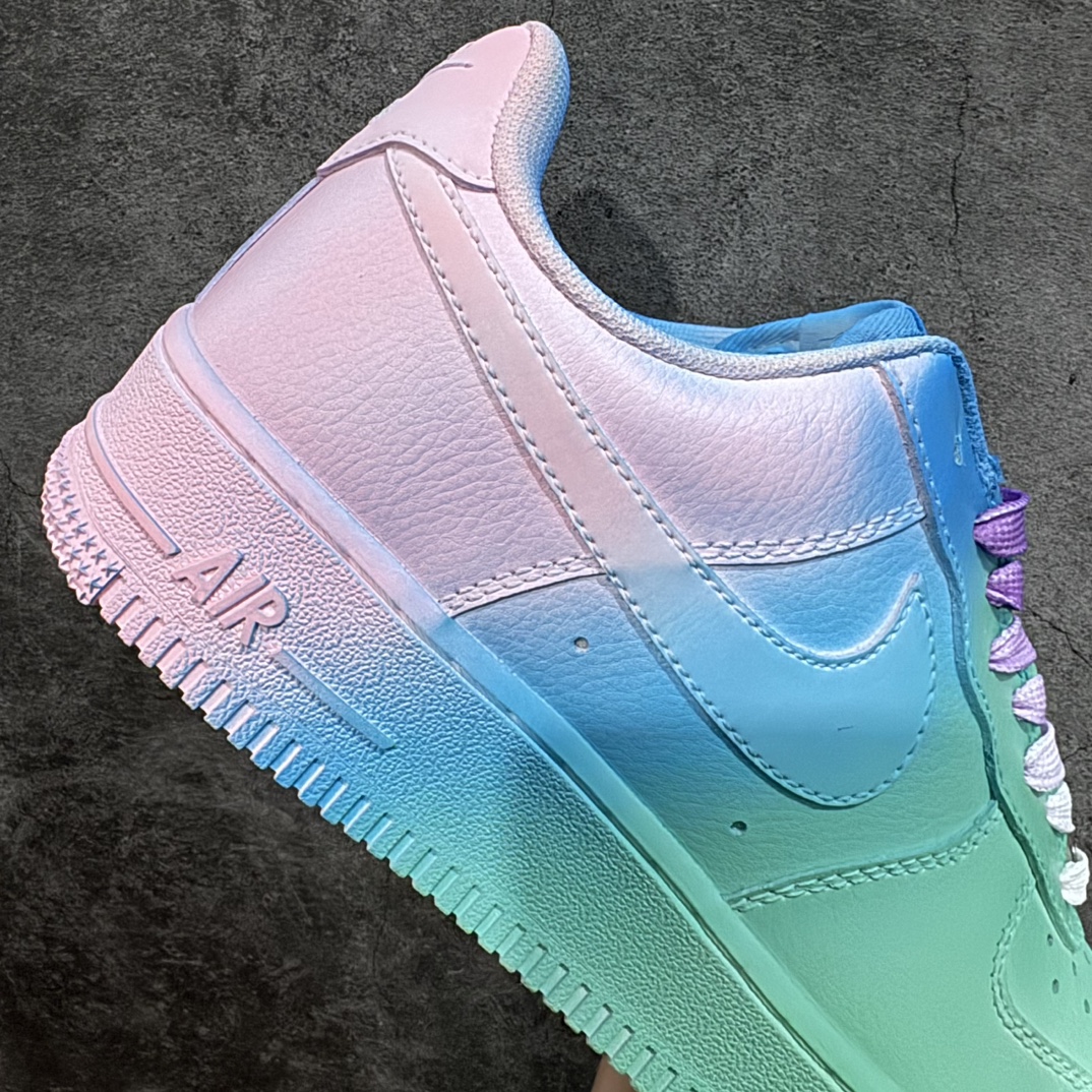 Nike Air Force 1'07 Low GS”Green/Pink/Ice Blue” Air Force One Sneakers ”Leather Ice Cream Green Blue and Pink Spray Color” ZQ2023-929