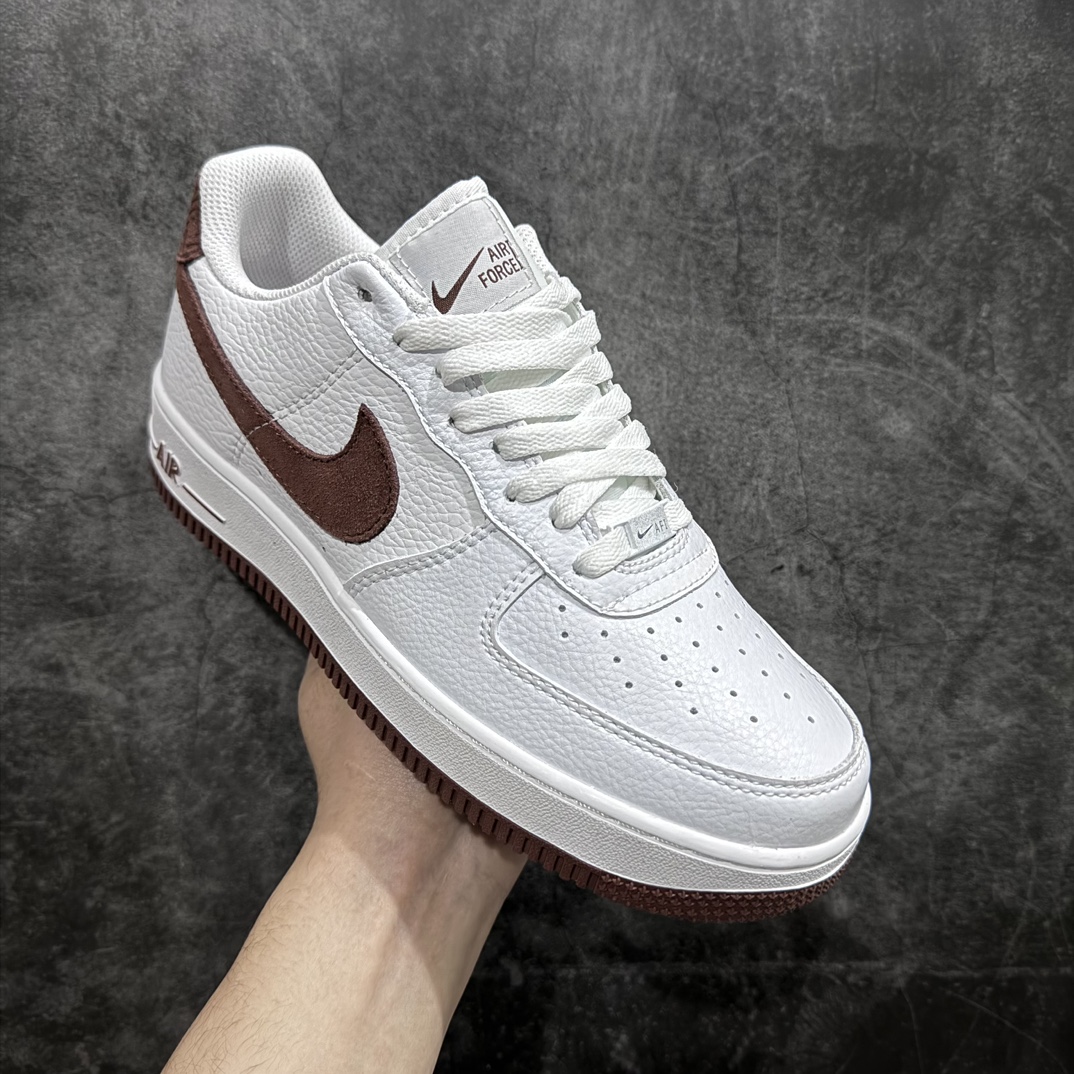 Nike Air Force 1 Low ”White/Coffee Brown” Air Force One classic low-top versatile casual sports sneakers ”leather white coffee brown suede hook” CN2873-106