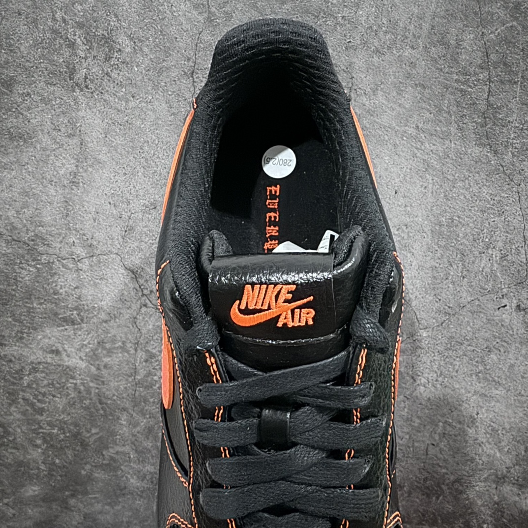 G version pure original VLONE x Nike Air Force 1 Low Air Force One low-top sneakers joint black and orange AA5360-001