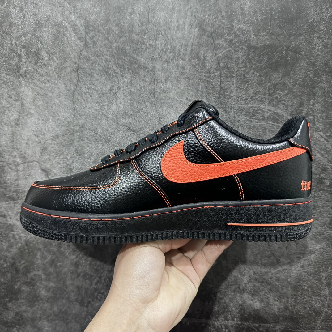 G version pure original VLONE x Nike Air Force 1 Low Air Force One low-top sneakers joint black and orange AA5360-001