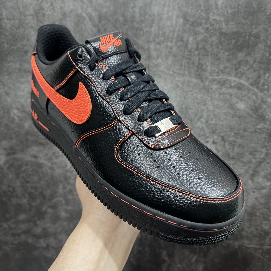 G version pure original VLONE x Nike Air Force 1 Low Air Force One low-top sneakers joint black and orange AA5360-001