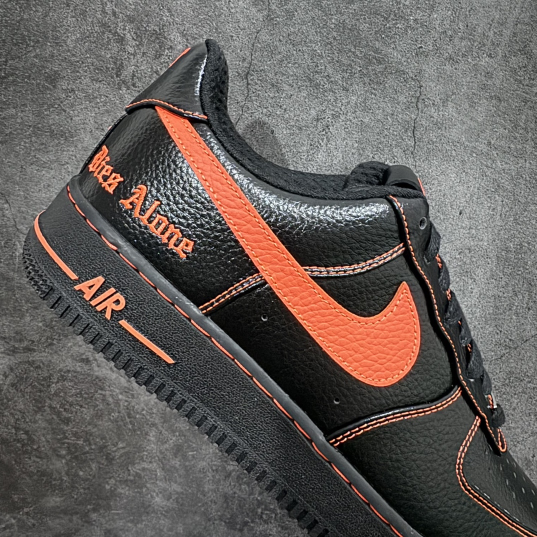 G version pure original VLONE x Nike Air Force 1 Low Air Force One low-top sneakers joint black and orange AA5360-001