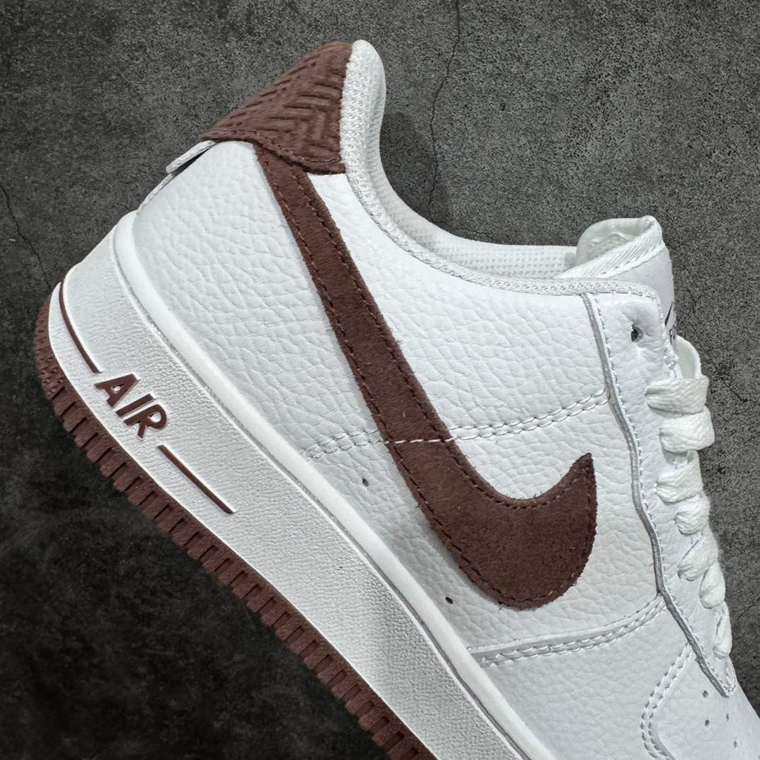 Nike Air Force 1 Low ”White/Coffee Brown” Air Force One classic low-top versatile casual sports sneakers ”leather white coffee brown suede hook” CN2873-106