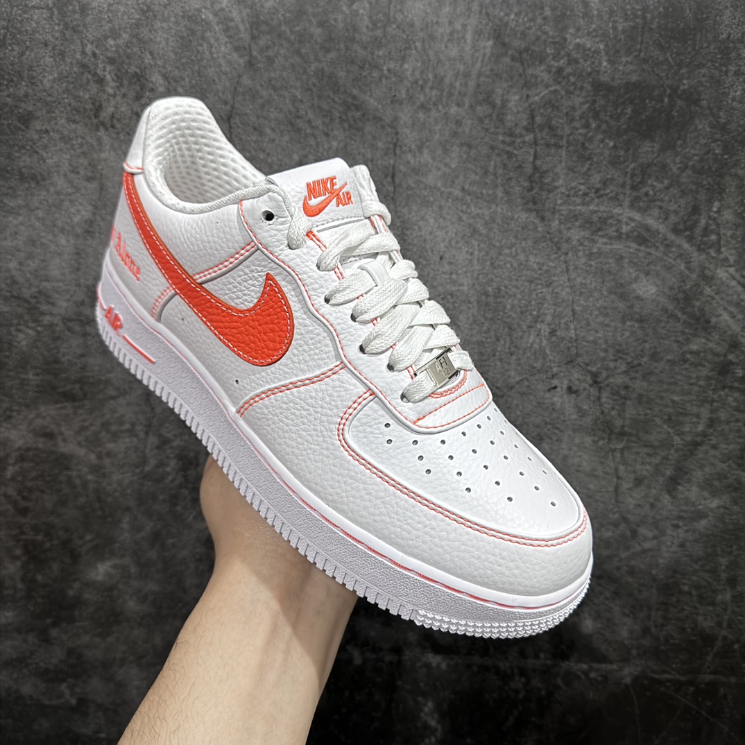 G version pure original VLONE x Nike Air Force 1 Low Air Force One low-top sneakers joint white and orange AA5360-100