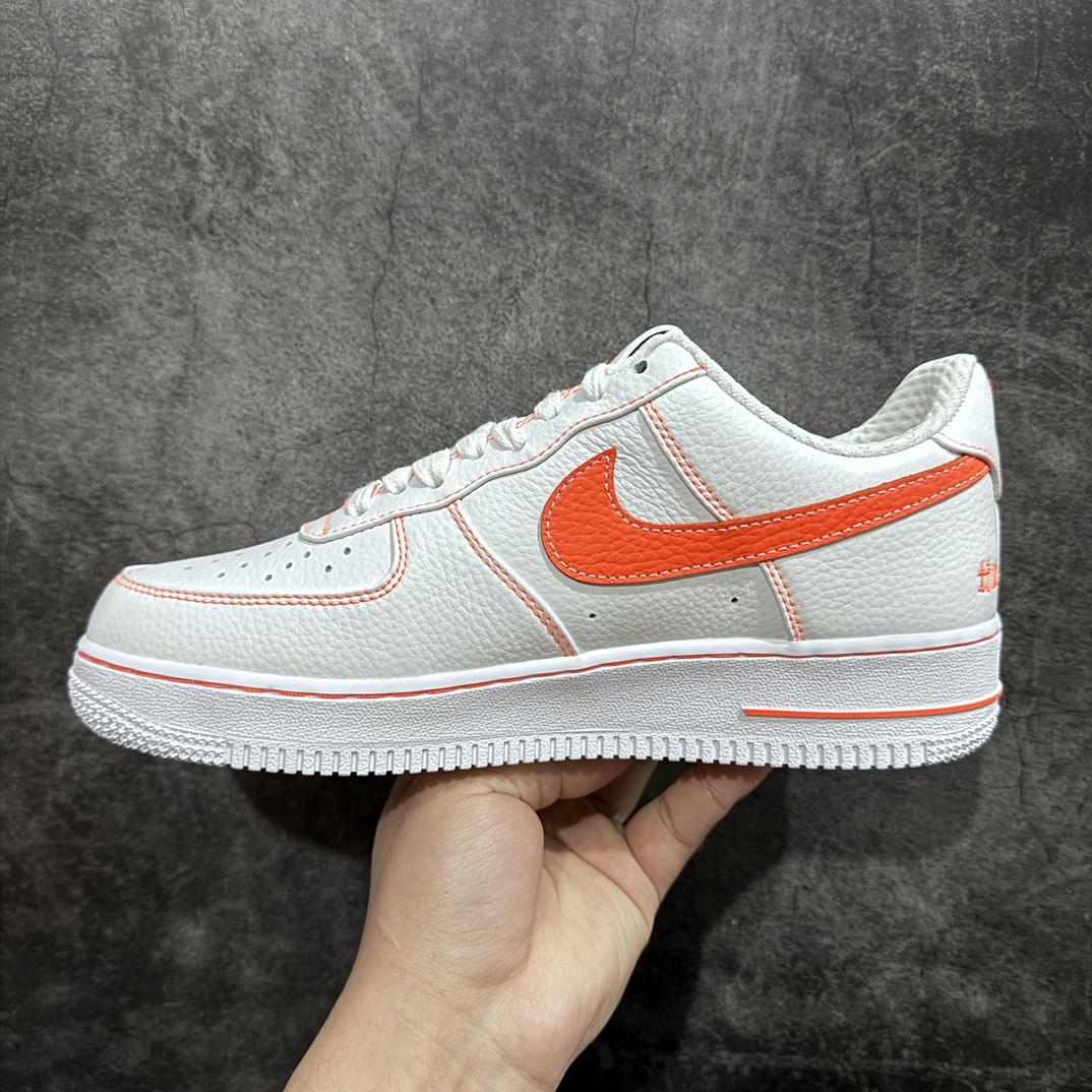 G version pure original VLONE x Nike Air Force 1 Low Air Force One low-top sneakers joint white and orange AA5360-100