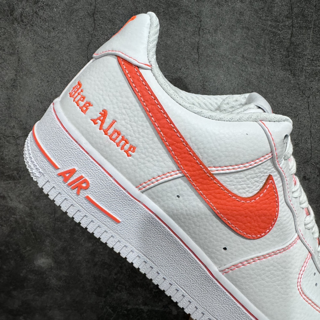 G version pure original VLONE x Nike Air Force 1 Low Air Force One low-top sneakers joint white and orange AA5360-100