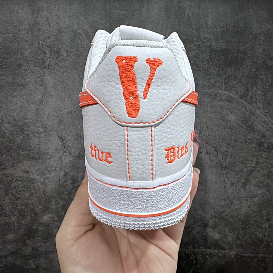 G version pure original VLONE x Nike Air Force 1 Low Air Force One low-top sneakers joint white and orange AA5360-100