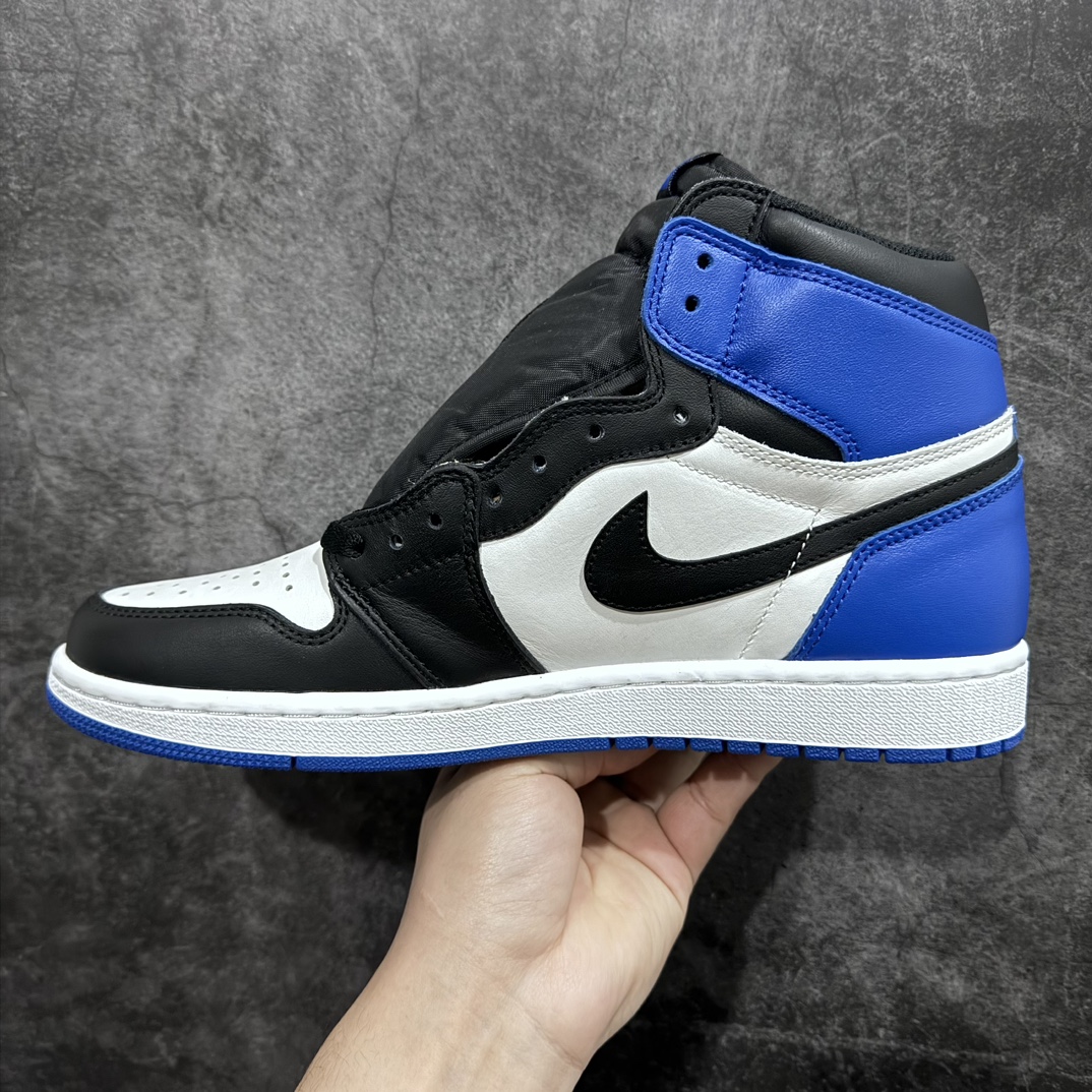 JS pure original Fragment Design x Air Jordan 1 Retro High AJ1 black and white blue Fujiwara Hirota lightning high top 716371-040