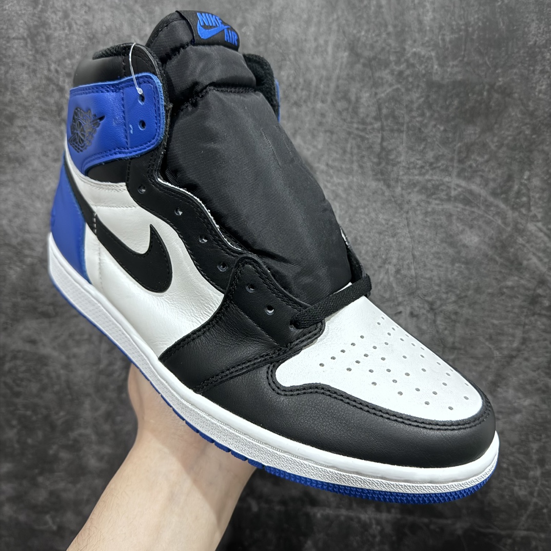 JS pure original Fragment Design x Air Jordan 1 Retro High AJ1 black and white blue Fujiwara Hirota lightning high top 716371-040