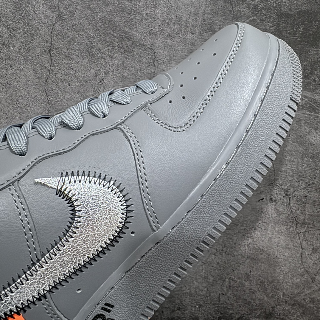 Pure original top version Off-White x Nike Air Force 1 ”Grey” Air Force One OW joint gray art museum DX1419-500