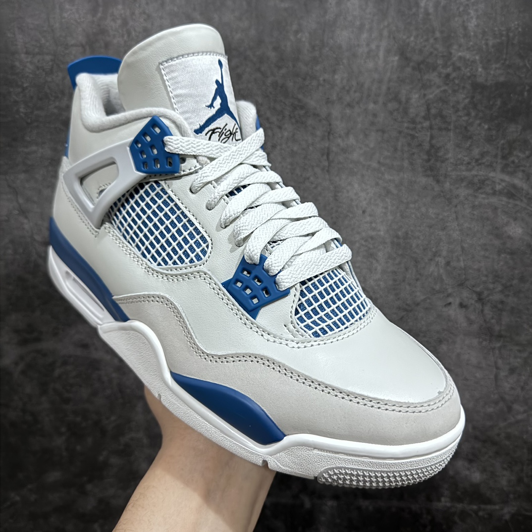 图片[3]-【纯原X版】Air Jordan 4 Retro \”Military Blue\” AJ4 乔4白蓝灰元年配色 FV5029-141nn原鞋开发原楦原纸板同源开发 完美呈现乔4的版型 内侧正确双色网格 还原细节 原厂皮料 正确气垫颜色 正确网格工艺 正确拉帮工艺 全鞋原装材料制作 原档案原模具打造 支持全方位与正品对比  尺码：40 40.5 41 42 42.5 43 44 44.5 45 46 47.5-莆田鞋批发中心