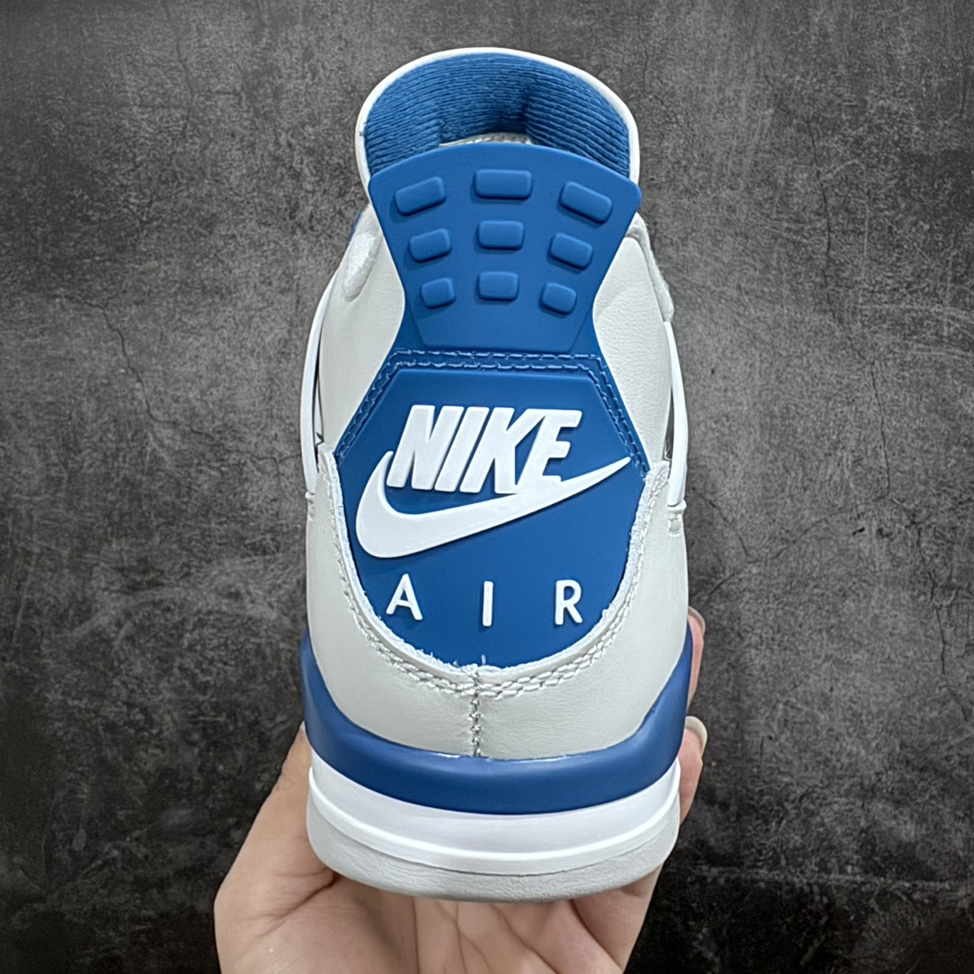 图片[4]-【纯原X版】Air Jordan 4 Retro \”Military Blue\” AJ4 乔4白蓝灰元年配色 FV5029-141nn原鞋开发原楦原纸板同源开发 完美呈现乔4的版型 内侧正确双色网格 还原细节 原厂皮料 正确气垫颜色 正确网格工艺 正确拉帮工艺 全鞋原装材料制作 原档案原模具打造 支持全方位与正品对比  尺码：40 40.5 41 42 42.5 43 44 44.5 45 46 47.5-莆田鞋批发中心