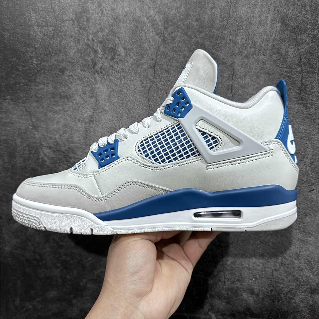 图片[2]-【纯原X版】Air Jordan 4 Retro \”Military Blue\” AJ4 乔4白蓝灰元年配色 FV5029-141nn原鞋开发原楦原纸板同源开发 完美呈现乔4的版型 内侧正确双色网格 还原细节 原厂皮料 正确气垫颜色 正确网格工艺 正确拉帮工艺 全鞋原装材料制作 原档案原模具打造 支持全方位与正品对比  尺码：40 40.5 41 42 42.5 43 44 44.5 45 46 47.5-莆田鞋批发中心