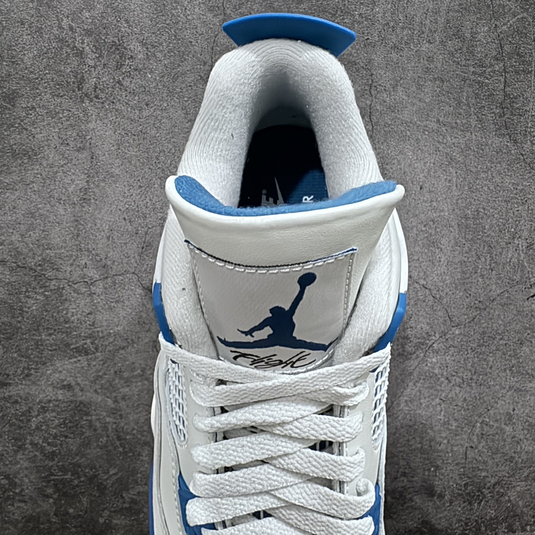 图片[8]-【纯原X版】Air Jordan 4 Retro \”Military Blue\” AJ4 乔4白蓝灰元年配色 FV5029-141nn原鞋开发原楦原纸板同源开发 完美呈现乔4的版型 内侧正确双色网格 还原细节 原厂皮料 正确气垫颜色 正确网格工艺 正确拉帮工艺 全鞋原装材料制作 原档案原模具打造 支持全方位与正品对比  尺码：40 40.5 41 42 42.5 43 44 44.5 45 46 47.5-莆田鞋批发中心