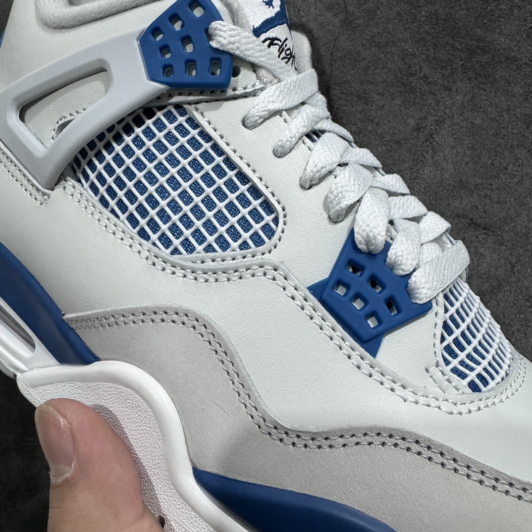 图片[3]-【纯原X版】Air Jordan 4 Retro \”Military Blue\” AJ4 乔4白蓝灰元年配色 FV5029-141nn原鞋开发原楦原纸板同源开发 完美呈现乔4的版型 内侧正确双色网格 还原细节 原厂皮料 正确气垫颜色 正确网格工艺 正确拉帮工艺 全鞋原装材料制作 原档案原模具打造 支持全方位与正品对比  尺码：40 40.5 41 42 42.5 43 44 44.5 45 46 47.5-莆田鞋批发中心