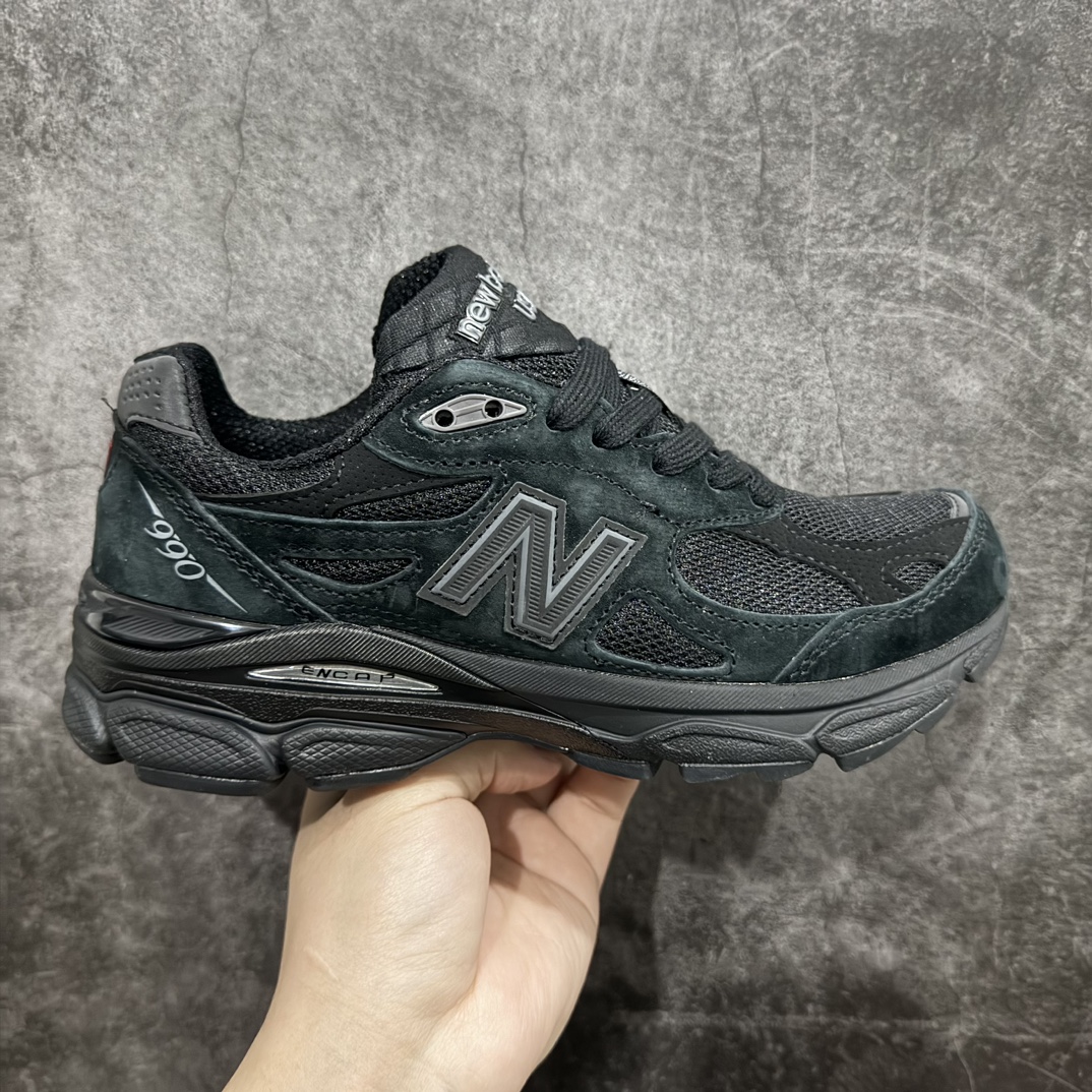 NewBalanceNB990V3纯黑第三代总统复古慢跑鞋M990TB3正确3M反光细节原楦原纸版开发正