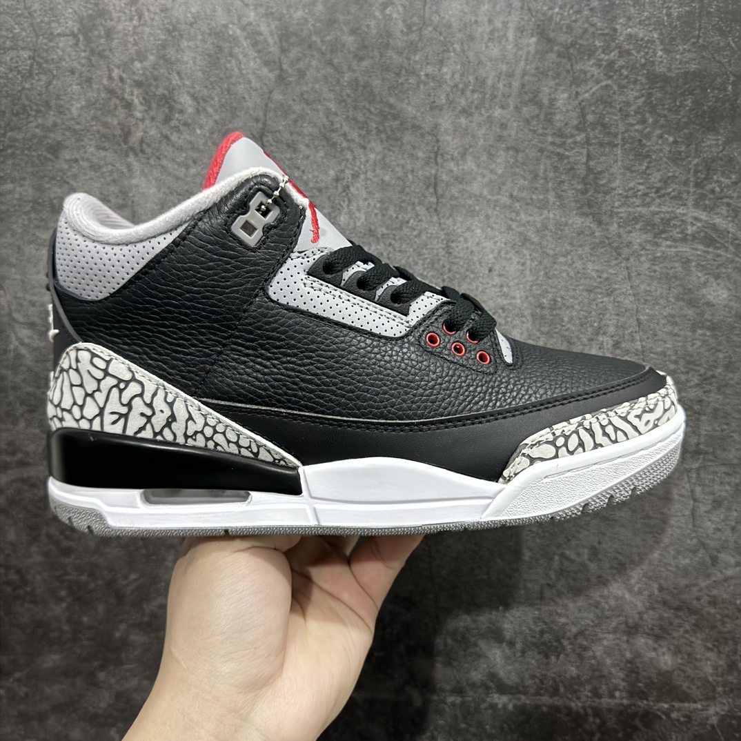 AirJordanAJ3Retro黑水泥854262-001全套原纸板楦头开发完美超正版型原厂大底磨具原