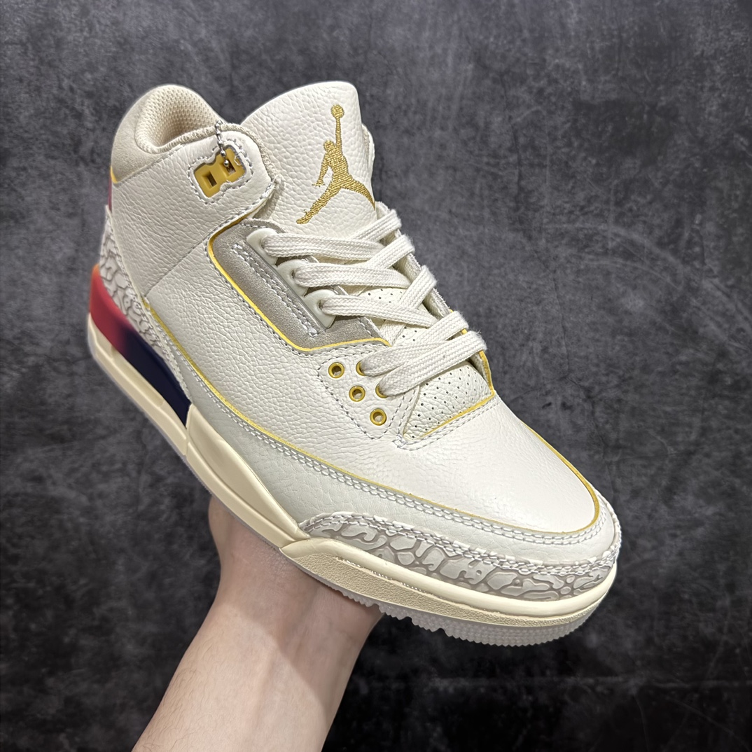 AirJordanAJ3Retro笑脸彩虹FN0344-901全套原纸板楦头开发完美超正版型原厂大底磨具